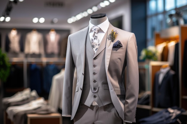 Fashionable mens suits clothing collection ai generated