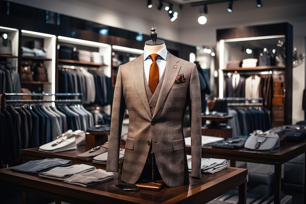 Fashionable mens suits clothing collection ai generated