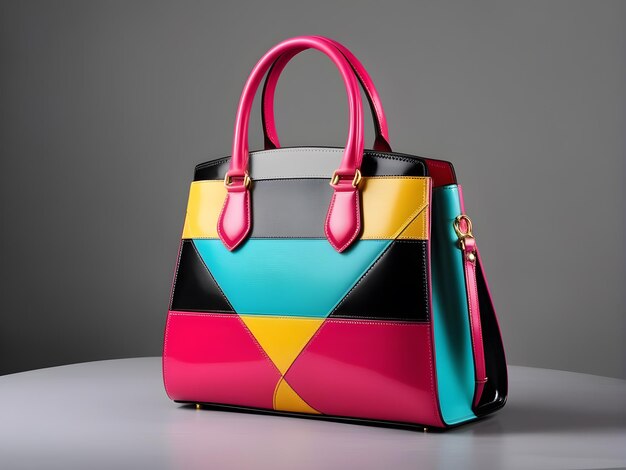 Photo fashionable modern colorful hand bag for women