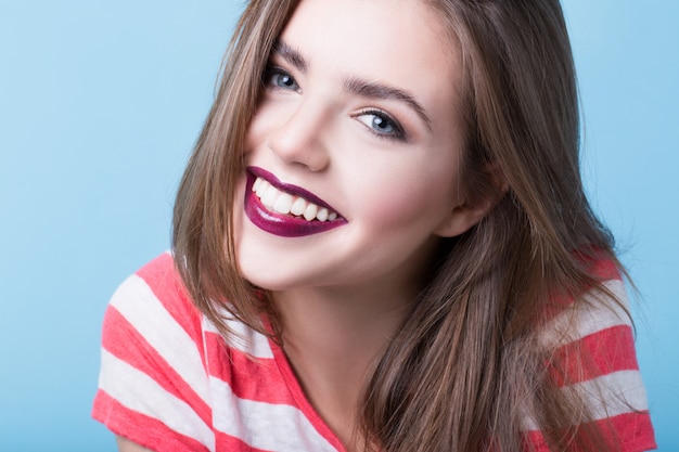 Fashionable portrait of a woman closeup