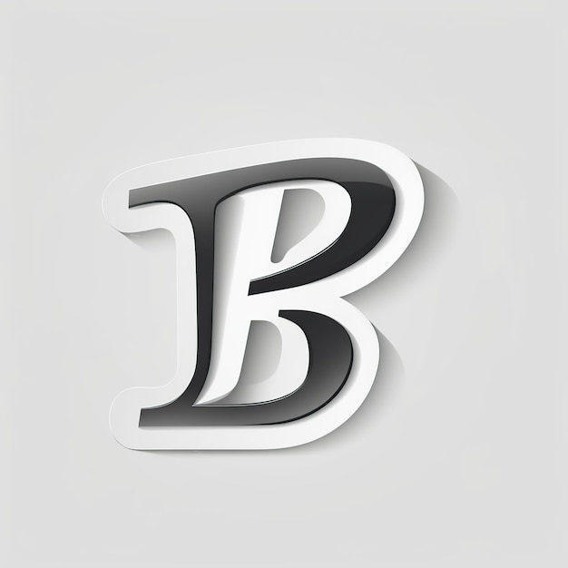 Fashionable stylish alphabets typography Letter B