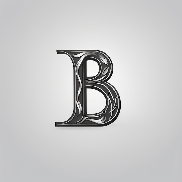 Fashionable stylish alphabets typography Letter B