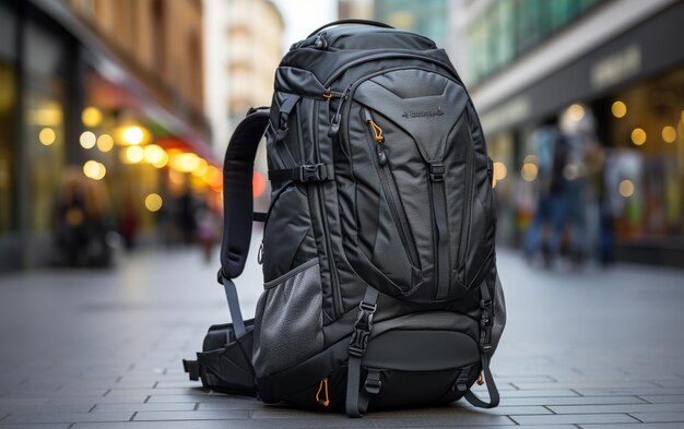 Photo fashionable travel backpack