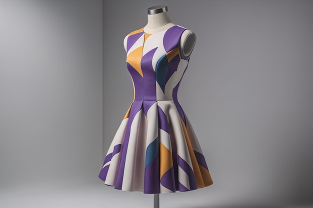 Fashionable womens dress on a mannequin generative ai