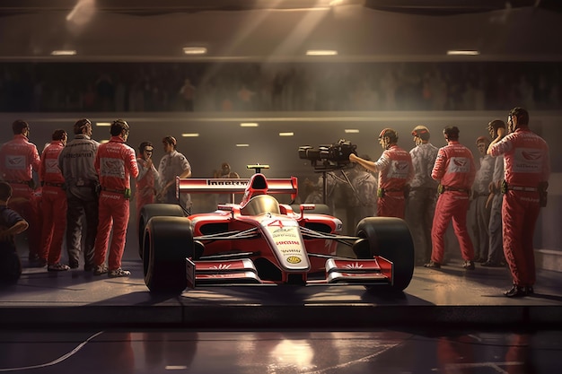 Foto fast and furious illustratie met een formule 1-thema