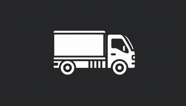 Fast Delivery Concept Lorry Line Icon in Modern Flat Style Vector Design