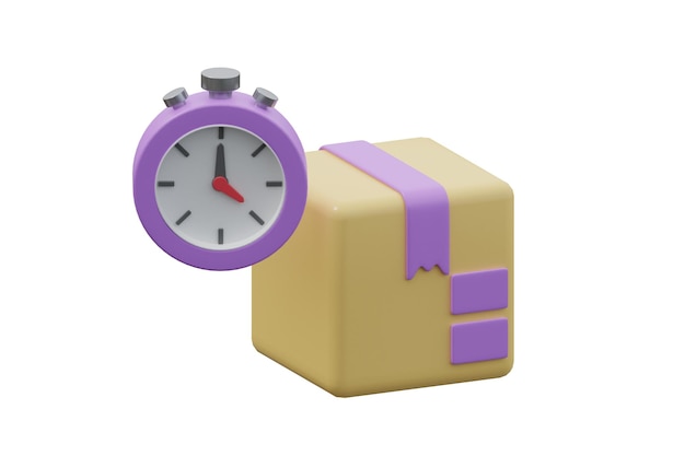 Fast Delivery icon isolated white bacground 3d rendering