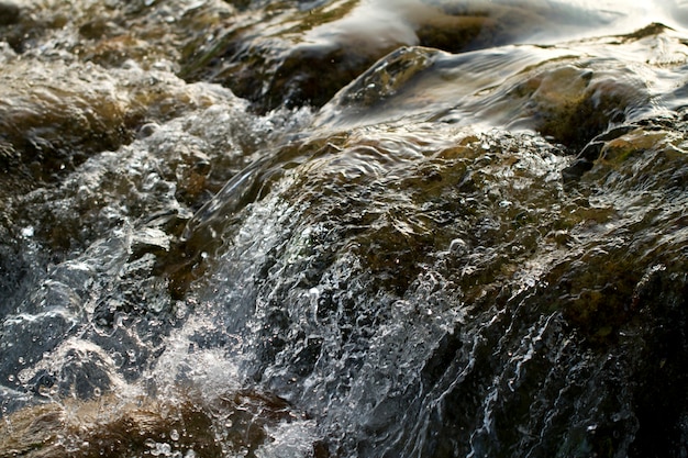 Fast flowing water