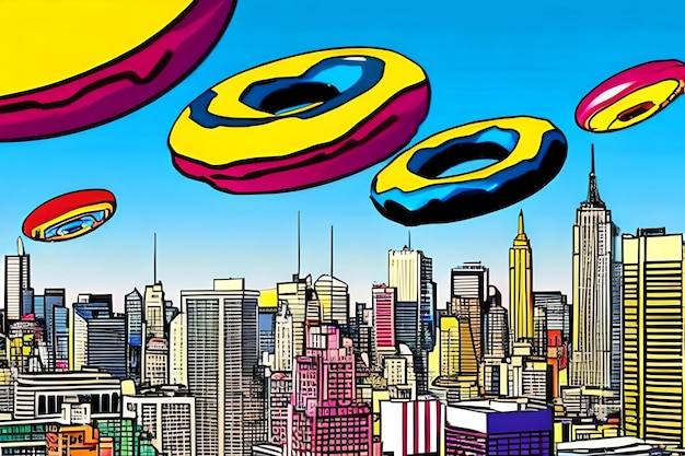 Fast Food attacks Doughnuts over the city