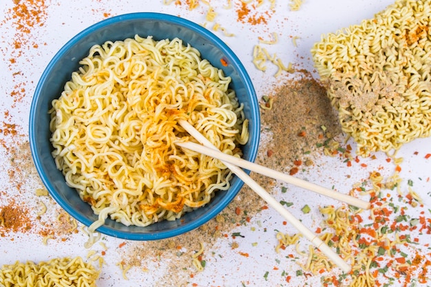 Fast food chinese noodles with spices