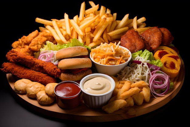 Fast Food Combo Platter