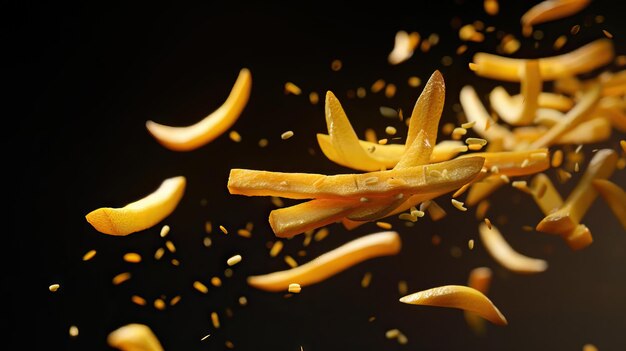 Fast food favorite French fries flying high