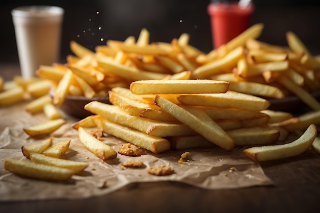 Premium AI Image | Fast food french fries