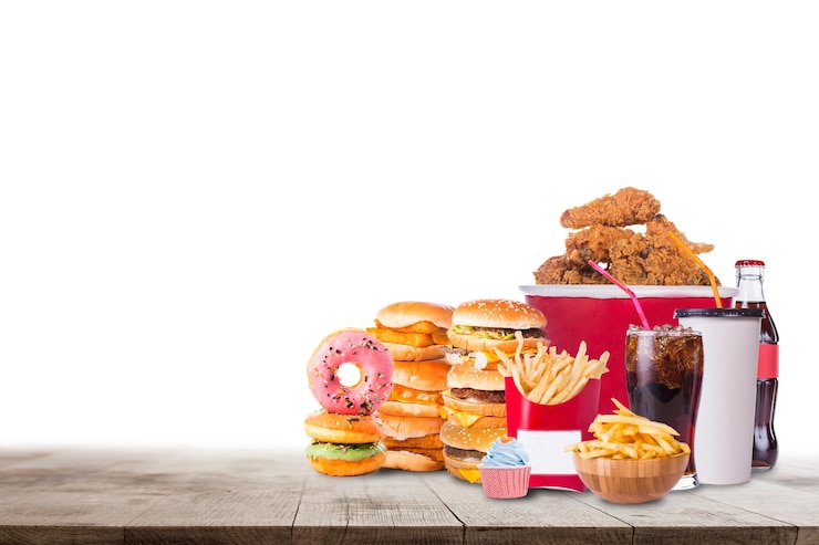 Photo ファーストフード、ランチにハンバーガーチーズ