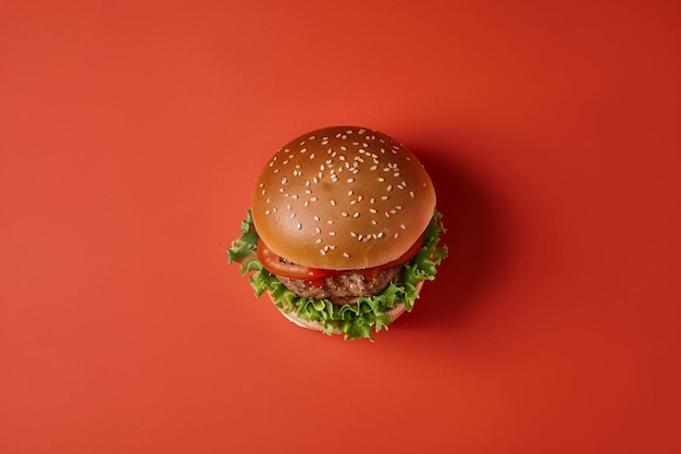 Photo fast food mockup on american flag