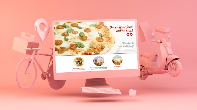 Foto consegna online di fast food rder