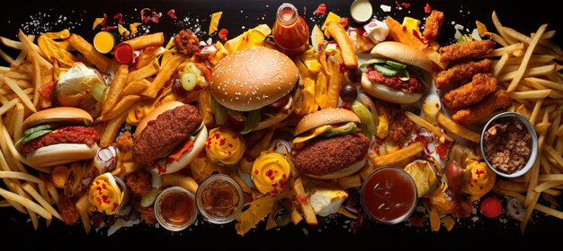 Foto fast food pronto da mangiare