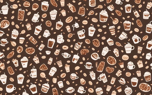 Photo fast food seamless background vector fast food pattern