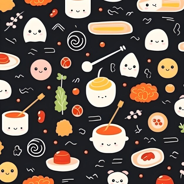 fast food seamless pattern