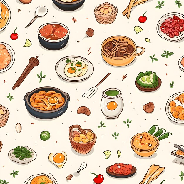 Photo fast food seamless pattern