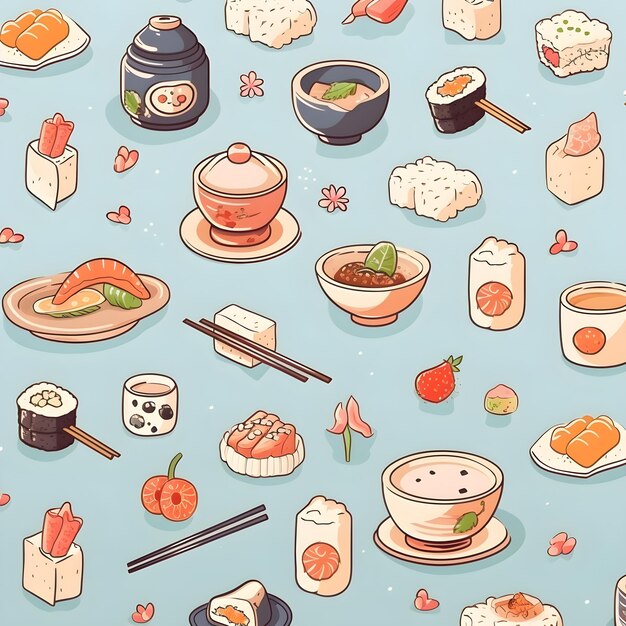 Photo fast food seamless pattern