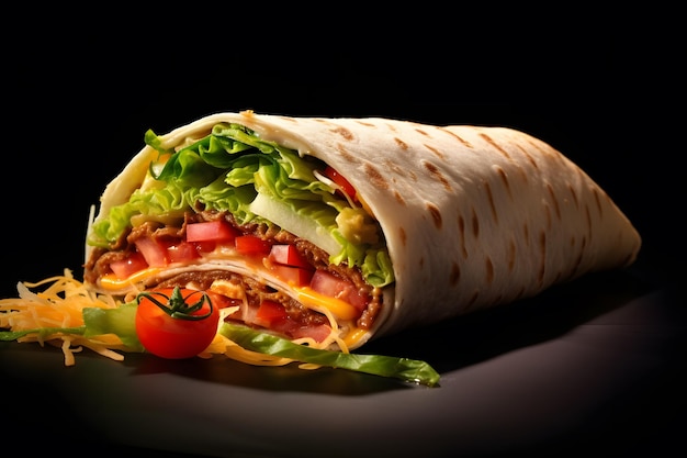 Fast Food Wrap Sandwich