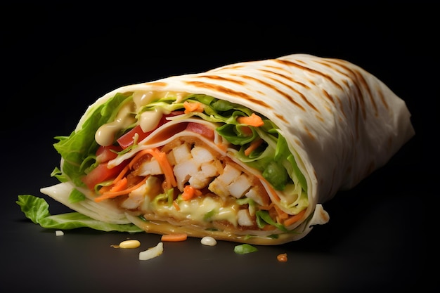 Fast Food Wrap Sandwich