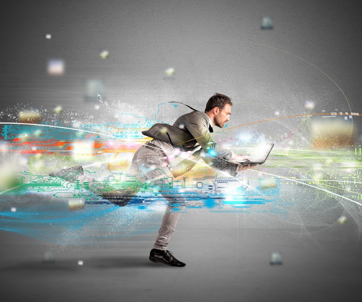 Photo fast internet concept