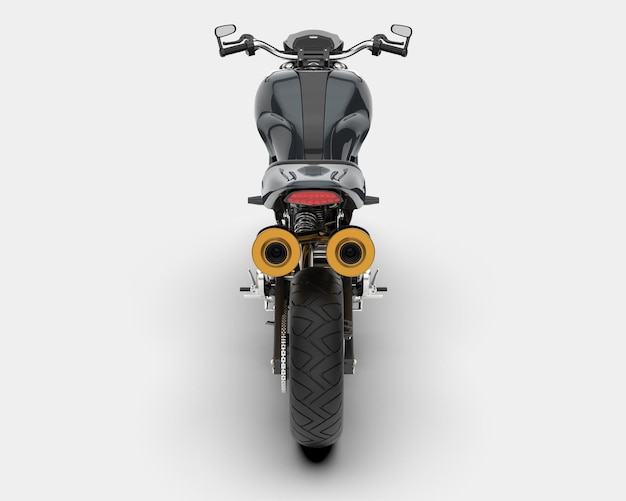 Fast motorcycle isolated on background 3d rendering illustration