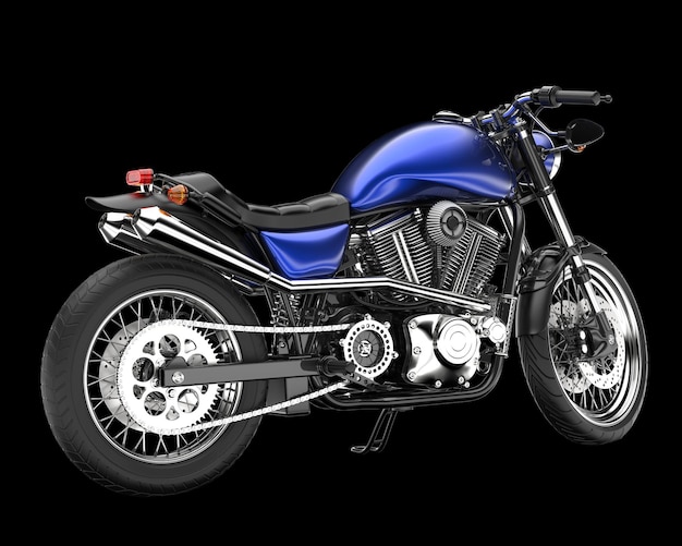 Fast motorcycle isolated on background 3d rendering illustration