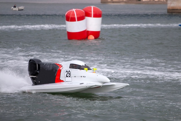 Fast powerboat racing