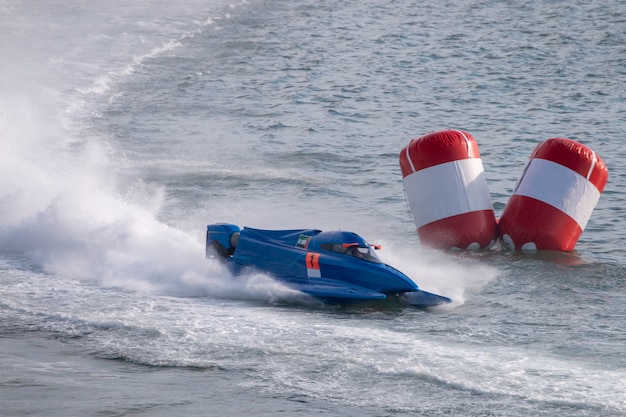 Fast powerboat racing