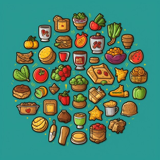 Photo fastfood 3d icons