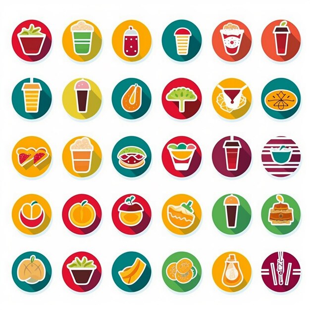 Photo fastfood 3d icons