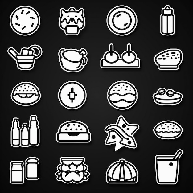Photo fastfood 3d icons