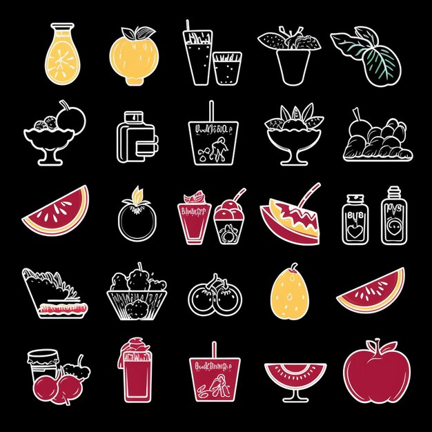 Photo fastfood 3d icons