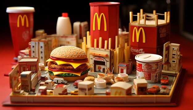 fastfood 3d miniature