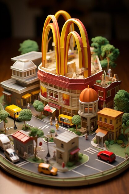 Fastfood 3d miniature