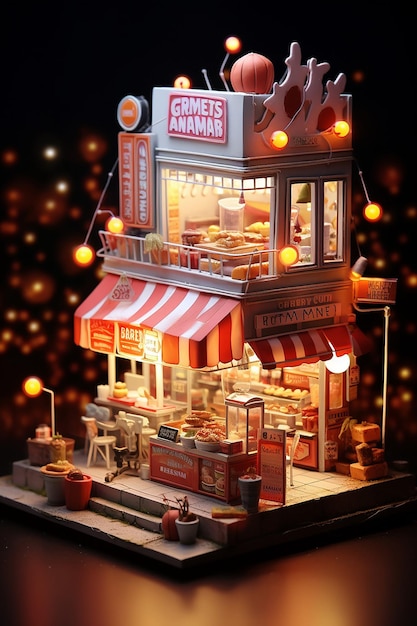 fastfood 3d miniature