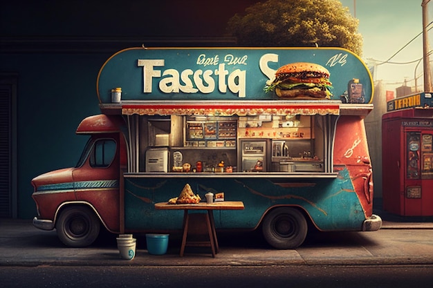 Fastfood en streetfood AI gegenereerd