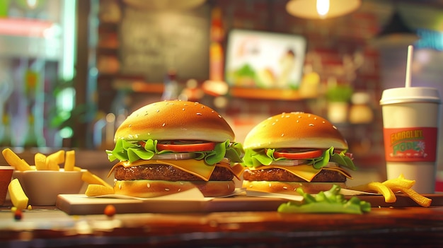 FastFood Meal Packaging Animation