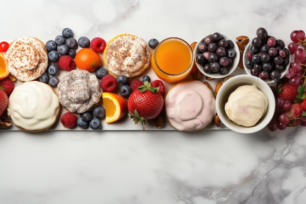 Foto fastfood of junkfood op de keukentafel om op sociale media te plaatsen professionele reclamefotografie van voedsel
