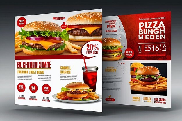 Foto fastfood restaurant menu social media marketing web banner sjabloon ontwerp