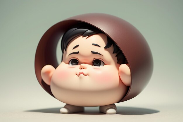 Fat Boy Cartoon Character Styling Anime Style Fat Wallpaper Achtergrond Model Karakter Rendering