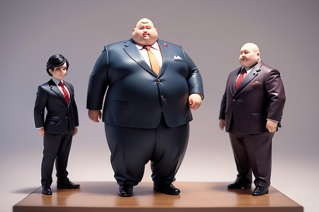 Fat Boy Cartoon Character Styling Anime Style Fat Wallpaper Achtergrond Model Karakter Rendering