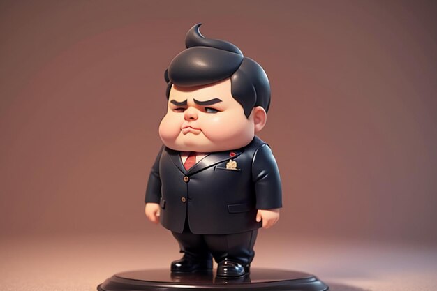 Foto fat boy cartoon character styling anime style fat wallpaper achtergrond model karakter rendering