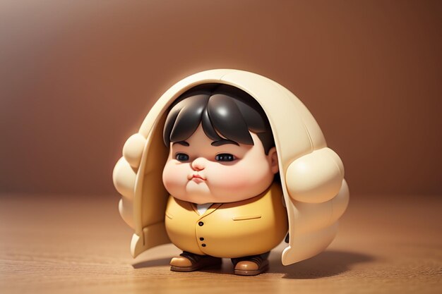 Fat Boy Cartoon Character Styling Anime Style Fat Wallpaper Achtergrond Model Karakter Rendering