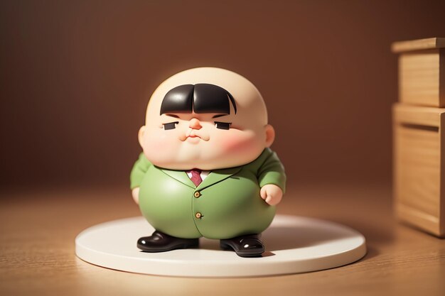 Fat Boy Cartoon Character Styling Anime Style Fat Wallpaper Achtergrond Model Karakter Rendering