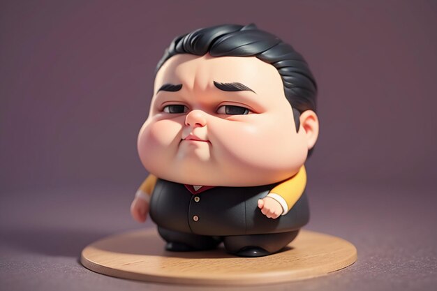 Fat Boy Cartoon Character Styling Anime Style Fat Wallpaper Achtergrond Model Karakter Rendering