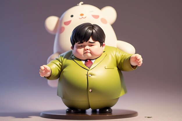 Fat Boy Cartoon Character Styling Anime Style Fat Wallpaper achtergrondmodel Karakter Rendering